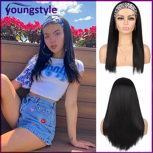 Headband Wig peruvian straight human hair glueless wigs