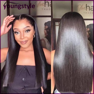 Vietname Double Drawn Human Hair Wig Straight 13*4 Lace Wigs