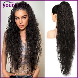 brazilian water wave remy human hair ponytail clip in hair