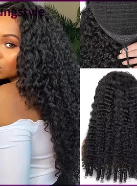 Half Wig Burmese Curly Brazilian Human Hair Glueless Wigs