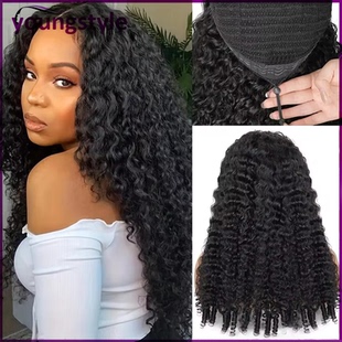 Half Wig Burmese Curly Brazilian Human Hair Glueless Wigs