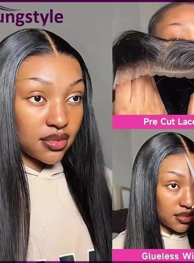 Wear go Glueless wig straight human hair wigs Pre plucked