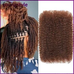 30# Afro kinky curly Bulk Peruvian Human Hair for Dreadlocks