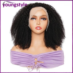 afro kinky curly 13*4 lace front wig Peruvian human hair wig