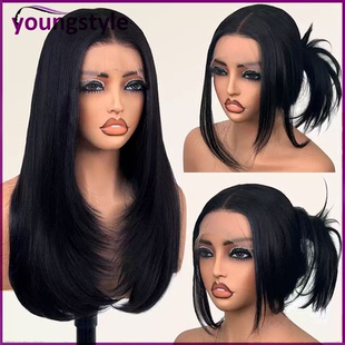 Human Hair Lace 180% Wigs Cut Brazilian Layered Glueless Wig