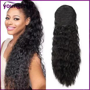 Water Wave Drawstring Ponytail Peruvian Human Hair Extension