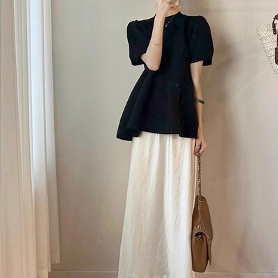 时尚小众别致绝美半身裙两件套潮