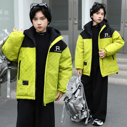 男童冲锋衣棉服外套加厚款