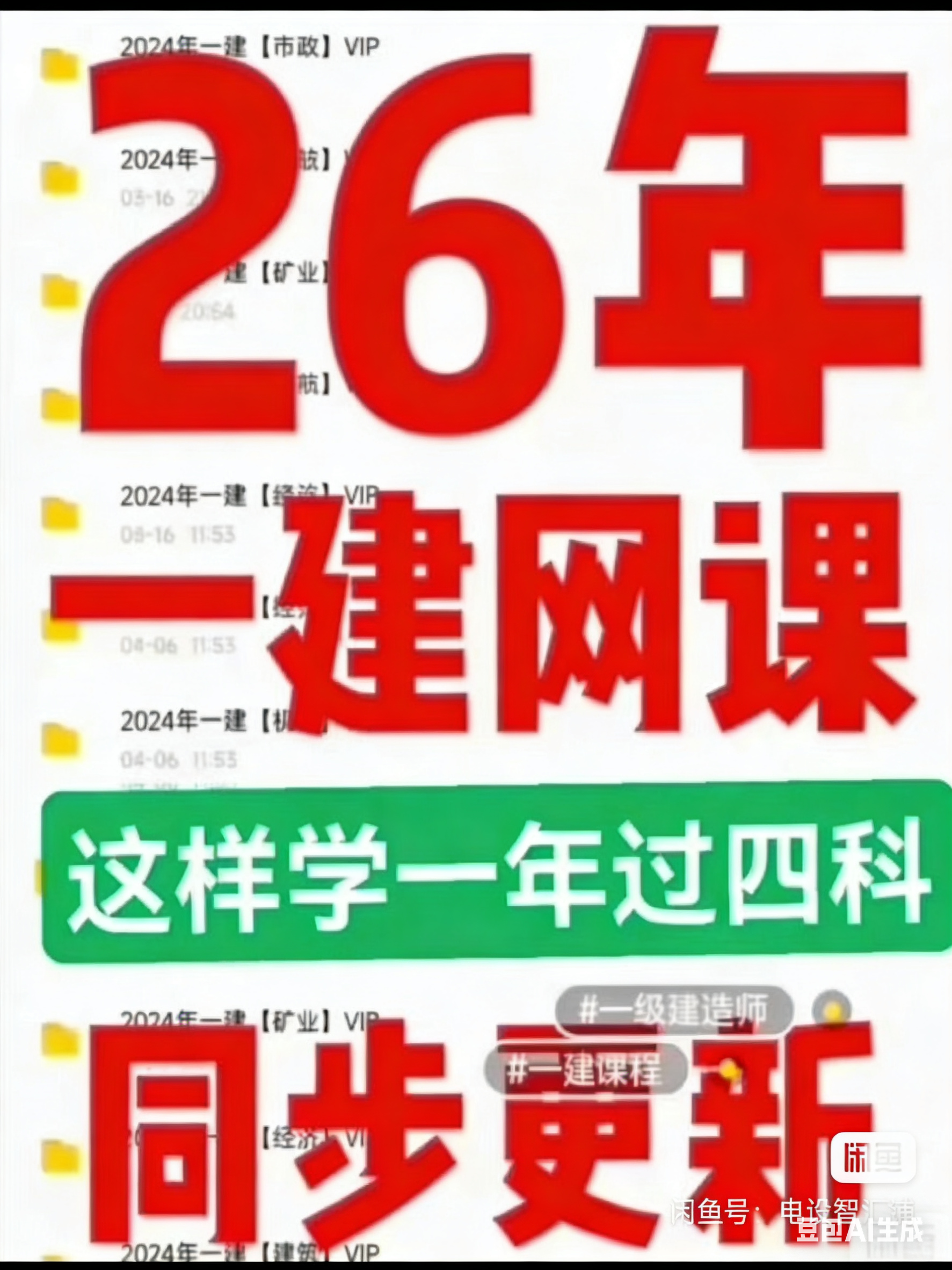 【永久更新】26一建网课26一建资料2026一建视频网课课程精讲课件,商务/设计服务,设计素材/源文件,淘宝优惠券,粉丝福利购,淘宝优惠卷
