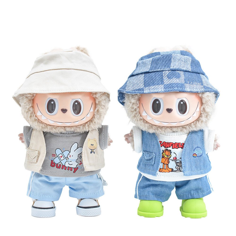 拉布布labubu娃衣17cm一三代衣服