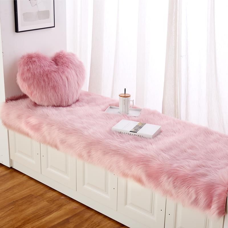 长毛绒飘窗垫窗台垫四季通用可裁剪卧室阳台垫网红轻奢飘窗毯定做