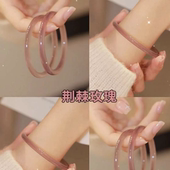 一步一响玻璃仿玉叮当镯古风汉服小红书同款 闺蜜镯一对