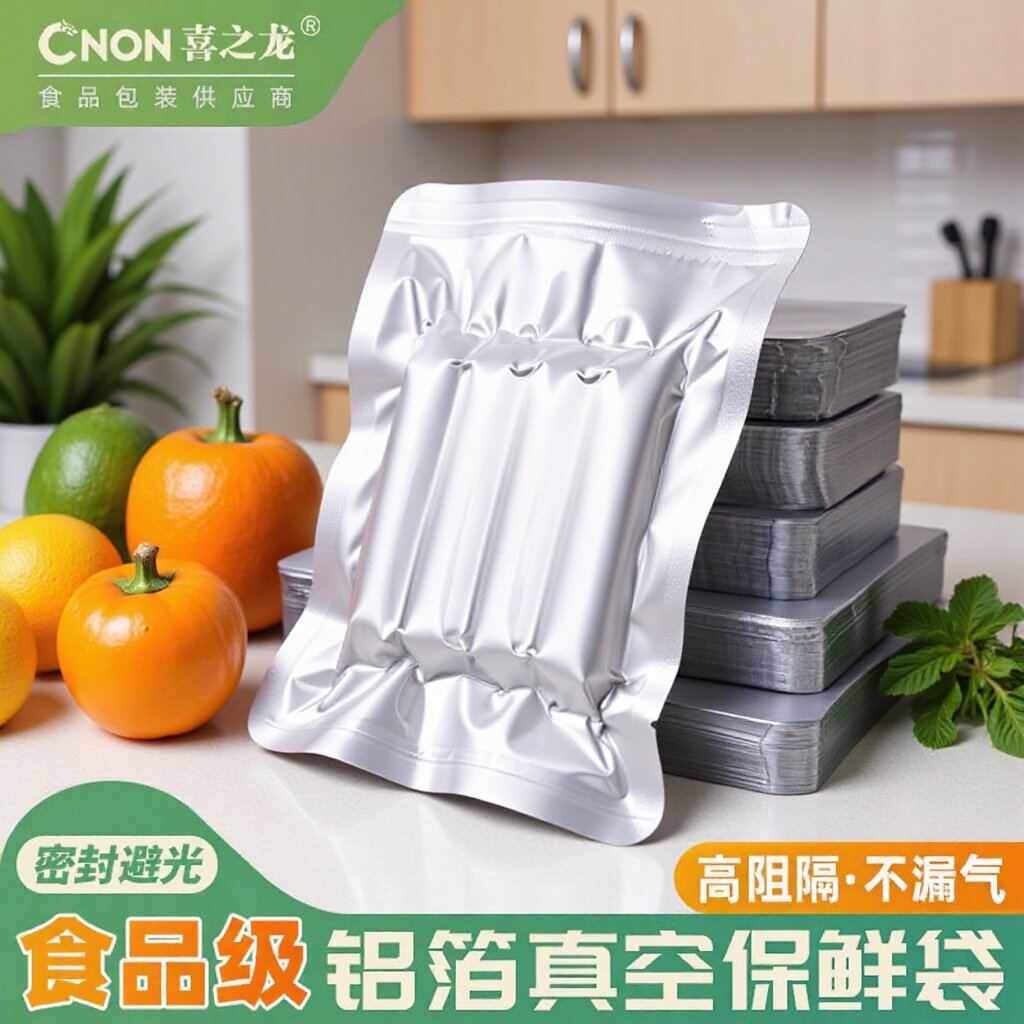 食品铝箔袋现货扒鸡抽真空袋茶叶包装袋盲袋保鲜避光面膜袋子