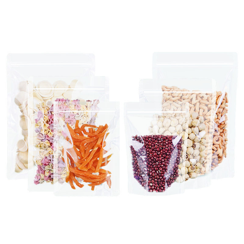 透明平底自封袋花茶塑料杂粮收纳密封袋茶叶零食包装袋食品自立袋