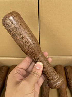 鸡翅木捣蒜器捣蒜锤实木捣药棒家用捣蒜泥神器木制压蒜锤研磨棒