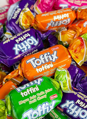 土耳其进口ELVAN TOFFIX什锦果汁软糖奶糖草莓樱桃味糖果零食喜糖