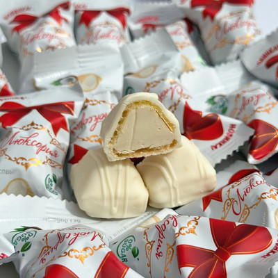 俄罗斯进口拉迈尔无蔗糖0蔗糖白巧克力夹心糖可可脂健康零食喜糖