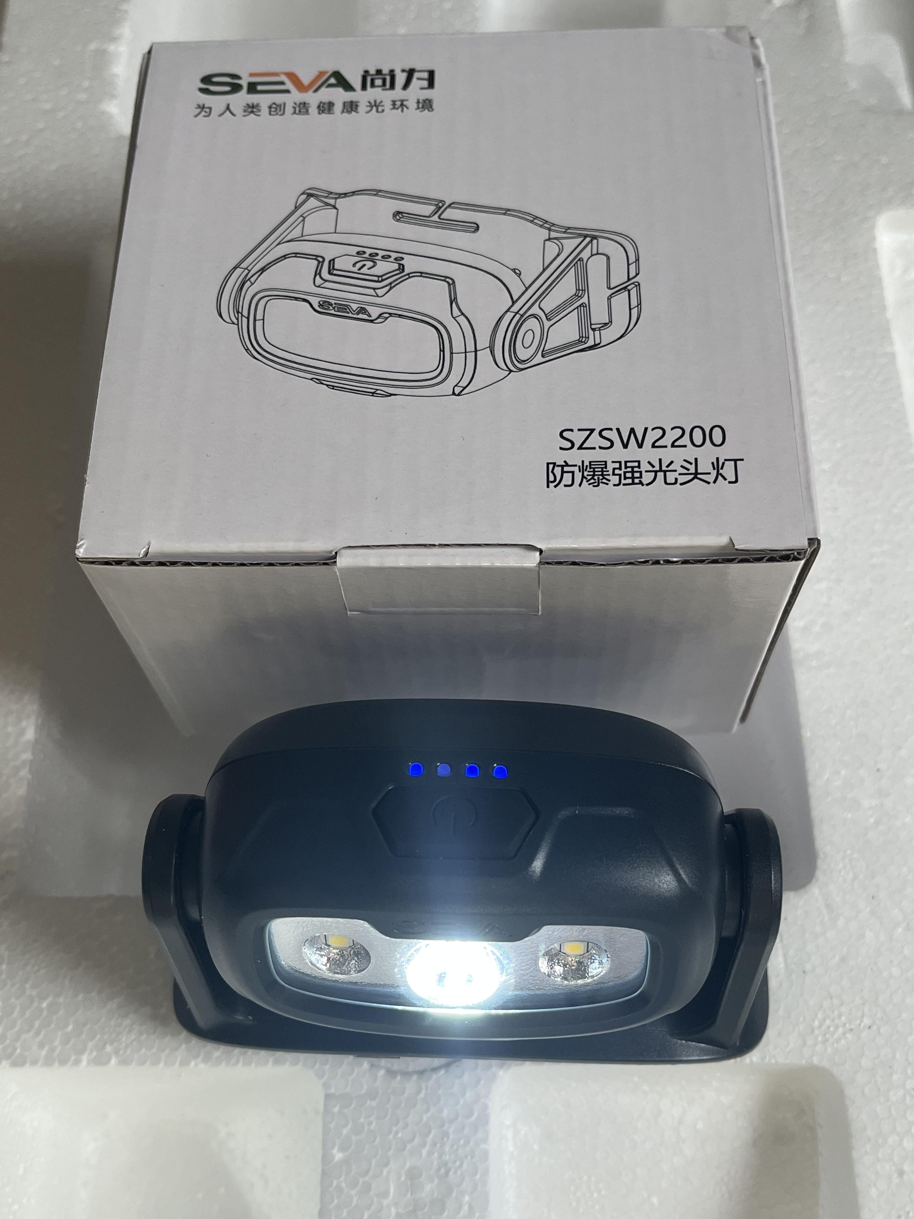 深圳尚为SZSW2200防爆强光头灯图片