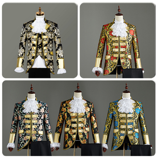 欧洲宫廷礼服男士 影楼写真剧本杀 演出服白马王子舞台复古表演欧式