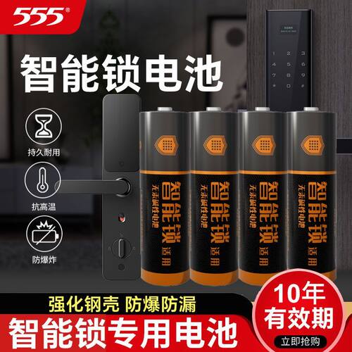 碱性5号电池指纹锁专用555牌电子锁密码锁燃气表血压仪鼠标耐用