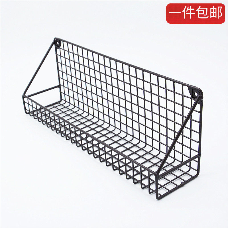 包邮浴室免打孔置物架卫生间收纳架 卧室铁艺挂篮 挂墙多肉花盆架