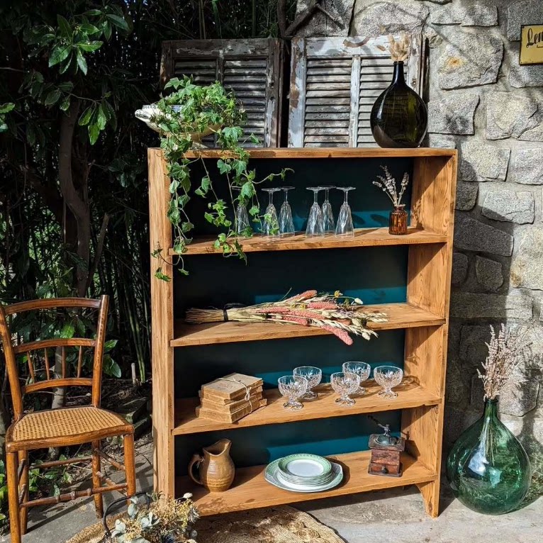 落地多层复古置物架花架隔断架杂物收纳柜全实木书架陈列架展示架,住宅家具,家用陈列柜,淘宝优惠券,粉丝福利购,淘宝优惠卷