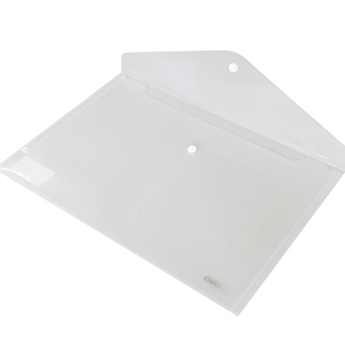 包邮得力文件袋5505透明a4纸塑料 A4档案袋 按扣资料袋 10个/包