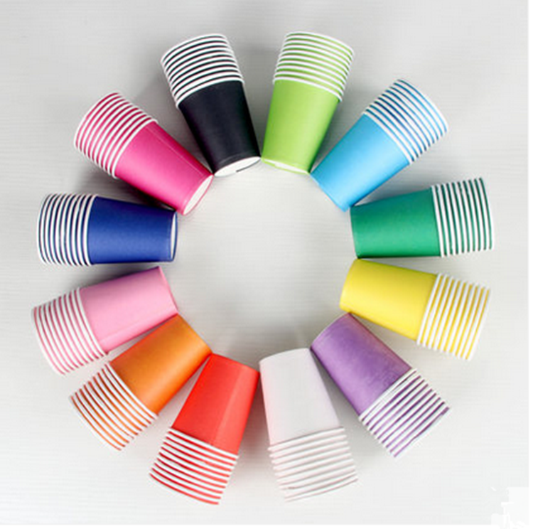 包邮20个手工彩色纸杯子幼儿园早教美术课程儿童创意亲子diy材料