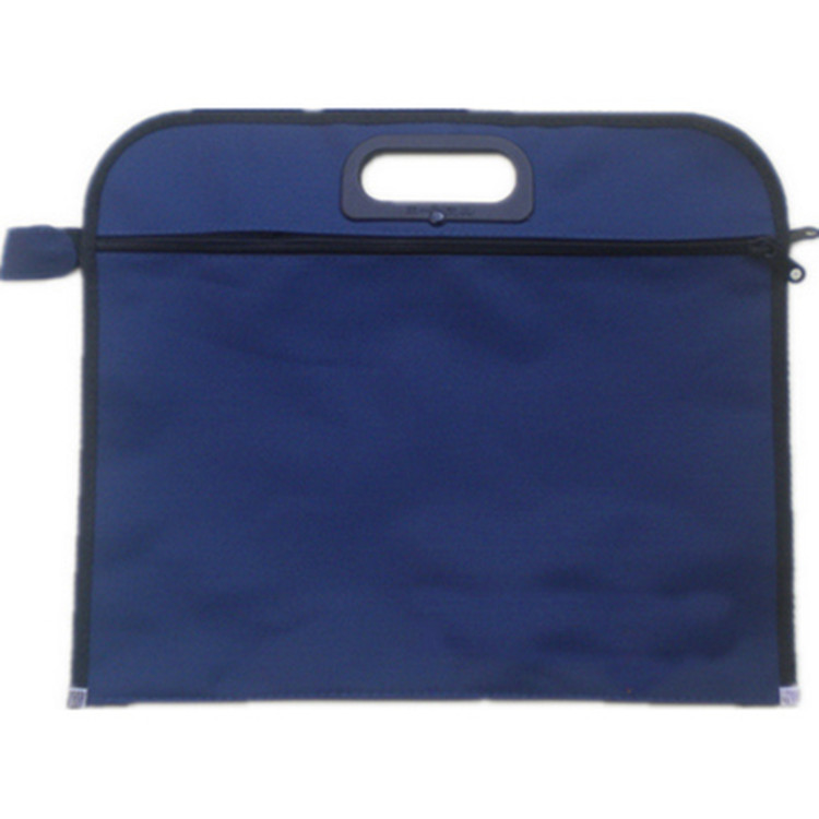 双层拉链牛津布立体公文袋