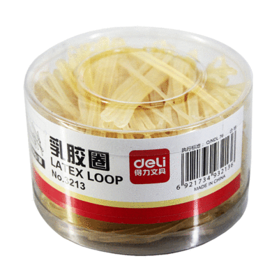 包邮得力3213乳胶圈橡皮筋 办公财务用 强韧性牢固 长久耐用1筒装