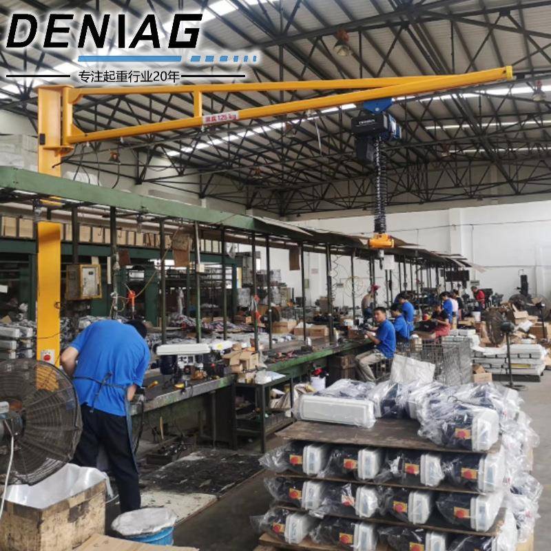 上门安装热销手动旋转旋臂吊手摇悬臂吊270度旋转梁起重吊机