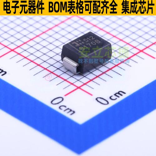 肖特基二极管 B170B-13-F DO-214AA DIODES(美台) 电子元器件配单
