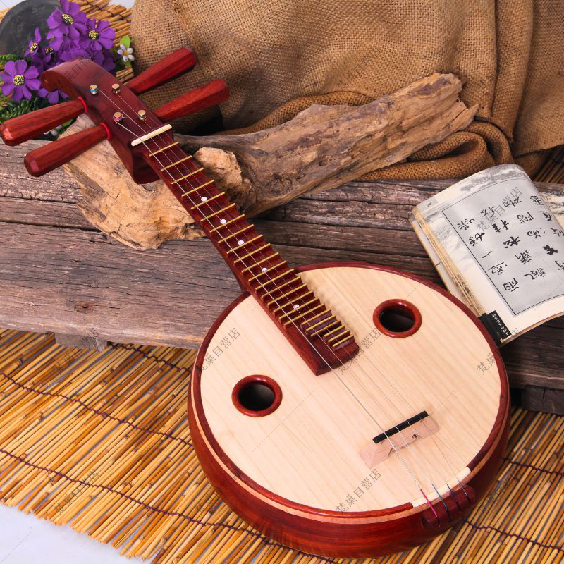 民族弹拨乐器非洲紫檀花梨木高音阮乐器音色清亮赠全套配件502GZT 民族弹拨乐器非洲紫檀花梨木高音阮乐器音色清亮赠全套配件502GZT