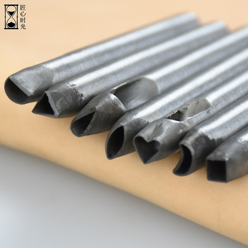 花冲心形笑脸弯月水滴冲橄榄三角正方形冲子皮料皮带手环diy皮革