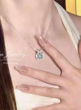 QnJewelry/千金公主有钱花 天然翡翠s925纯银项链A49