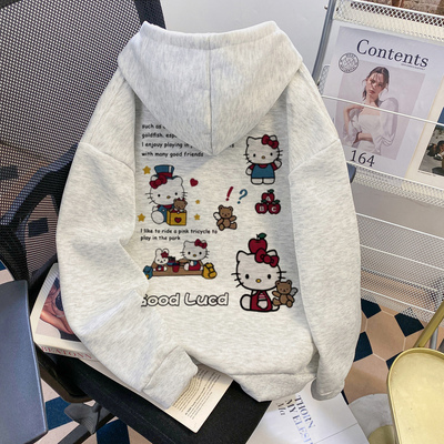 日系甜美减龄可爱kitty猫卫衣
