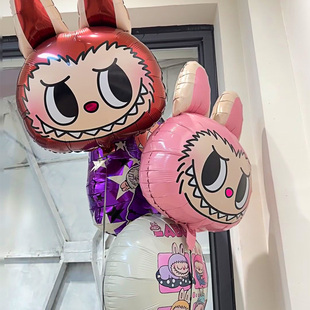 新款卡通拉布布铝膜气球飘空氦气儿童生日派对装饰幼儿园布置气球