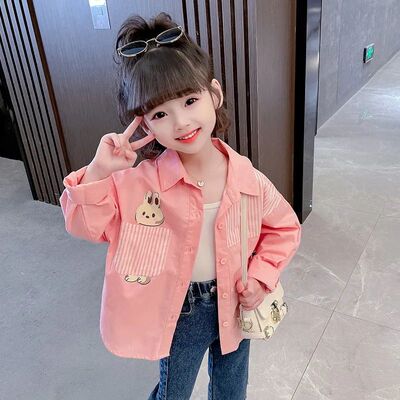 女童春装2023新款洋气春秋季衬衫