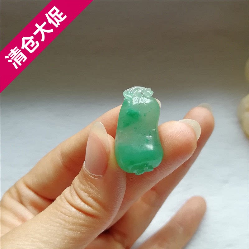 收藏天然玉石独龙玉吊坠苏工福瓜男女款玉佩福寿金瓜玉坠项链孤品