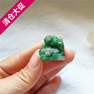 收藏天然独玉挂件南阳独山玉吊坠生肖猴子玉佩福到玉坠印章代刻字