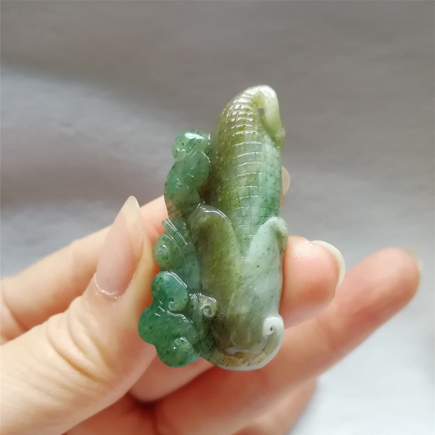 独山玉玉米如意平安吊坠