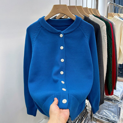 高级感不起球开衫女2025