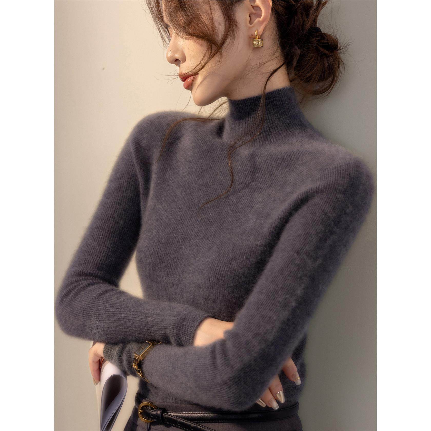 一线成衣润肤保暖~~半高领打底衫女秋冬内搭2025新款修身针织毛衣