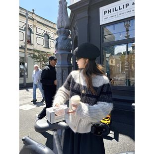 Xzz charmingl Chl0e超厚实羊驼毛针织开衫女内搭毛衣外套冬上衣