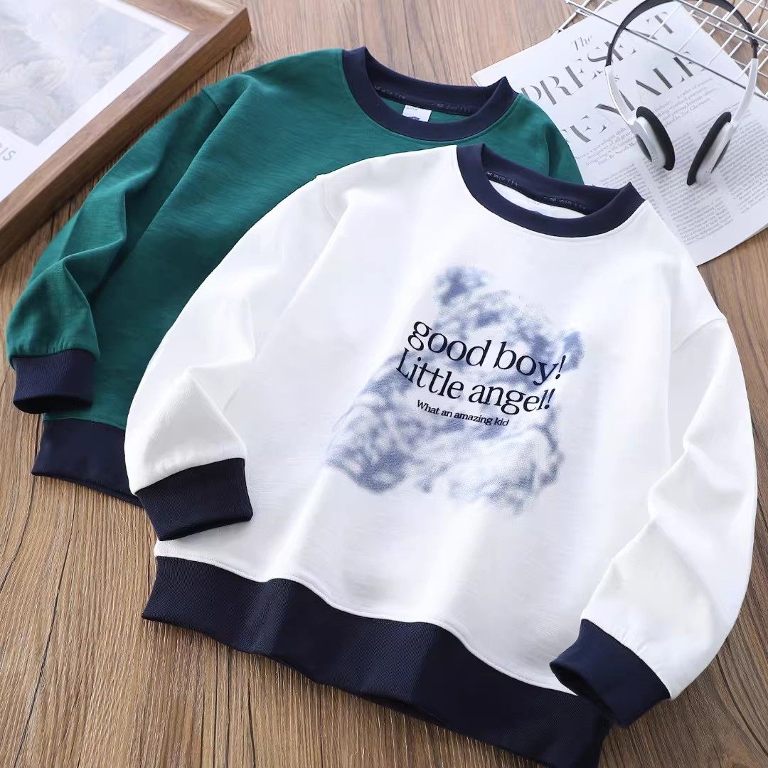 2026春季新款小熊男女童圆领洋气休闲卫衣中大童内搭运动上衣,童装/婴儿装/亲子装,卫衣/绒衫,淘宝优惠券,粉丝福利购,淘宝优惠卷