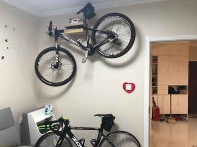 实木自行车挂架 墙壁挂车架自行车挂墙停车架 单车壁挂室内挂墙架