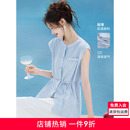 小衫 沫晗依美清冷感气质复古立领收腰系带无袖 新款 衬衫 女 2025夏季