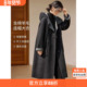 沫晗依美城市通勤双面双色羊毛大衣2025冬季 长款 休闲保暖毛呢外套