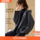 沫晗依美气质时尚 女士百搭大衣 休闲款 连帽外套2026年春新款 韩版