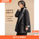 沫晗依美复古通勤老钱大衣2025冬季 双色手工拱针羊毛双面呢外套女